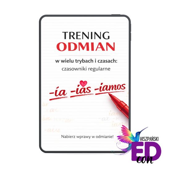 PDF ebook - ZESZYCIK ODMIAN DLA CZASOWNIKÓW REGULARNYCH + PREZENT (trening A2-B2)